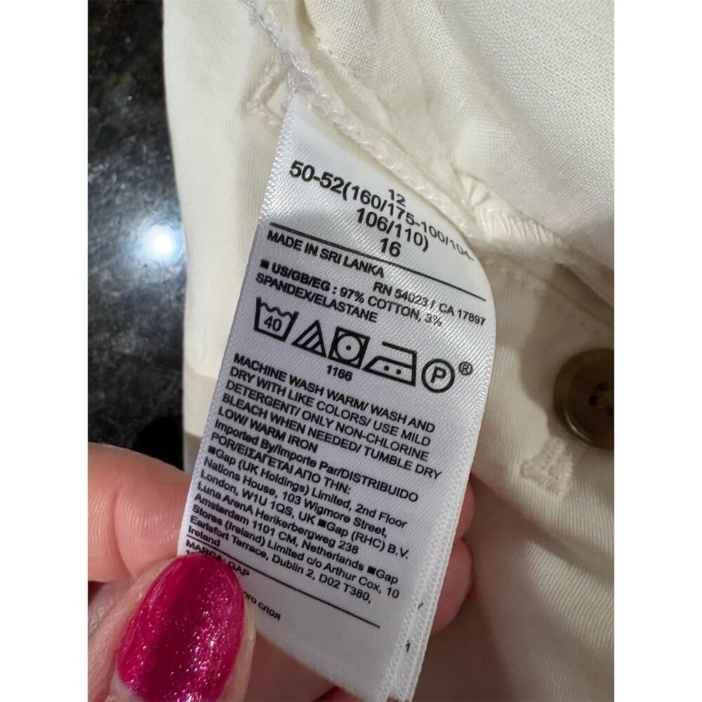 Gap Pants Womens Size 12 Ivory Pleated Wide-Leg High Rise - Picture 8 of 13